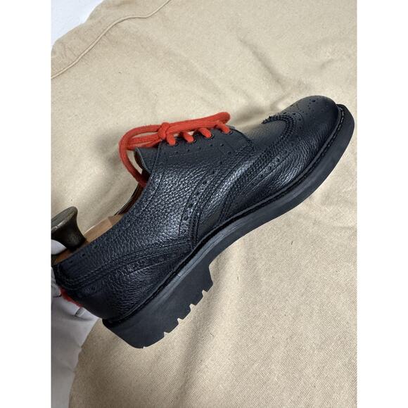 Givenchy Shoes Mens Size 9 Black Brogue Wingtip Derby Lug Sole Made in Italy main image 14